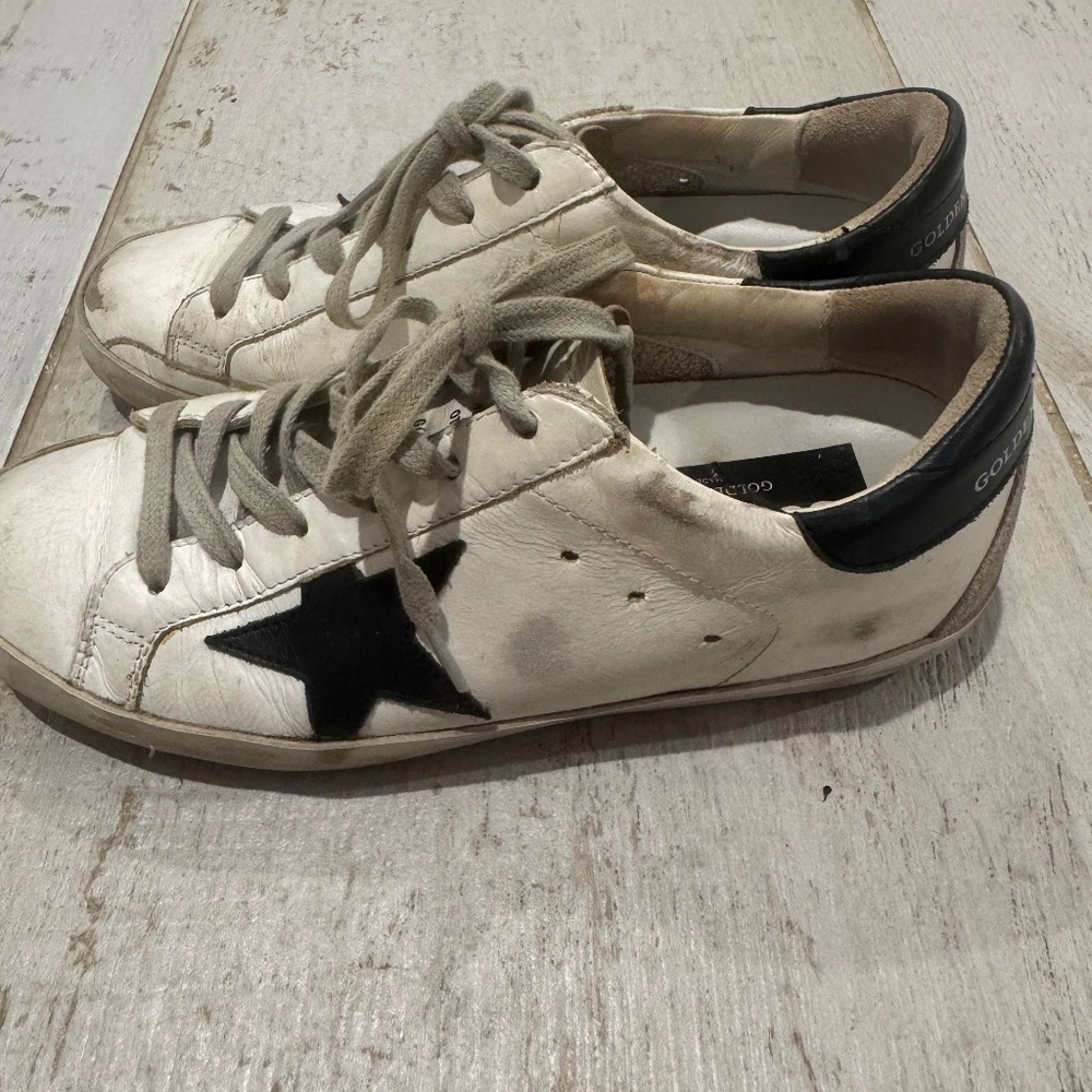 EUC Golden Goose size 36  white/black accent